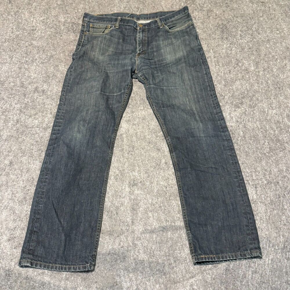 Levis 504 Regular Straight Leg Jeans Mens 38x34 W38 L34 Blue Denim Classic Fit